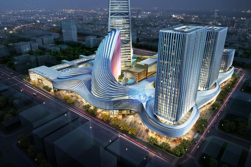 A landscape of a landmark in Saudi showing the development of the Saudi construction sector